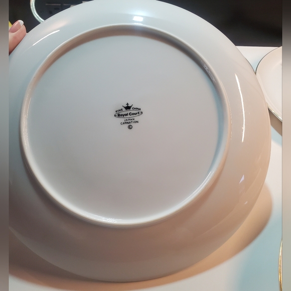 Royal Coart Fine China , Japan, Pink Cornation, Gold Trim,Dinner plates,set of 4 - Picture 6 of 9